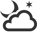 Weather Partly cloudy night icon