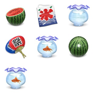 Japan Summer icon sets preview