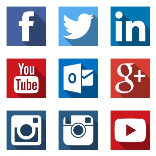 CapSocial Square Flat icon sets preview