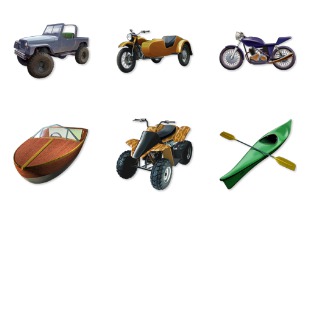 Vehicules icon sets preview