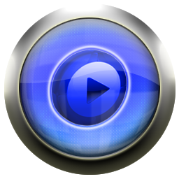 media player, blue icon