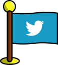 media, social, bird, twitter, networking, flag icon