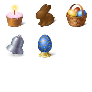 Happy Easter icon sets preview