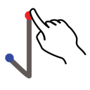 arrow, stroke, down, gestureworks icon