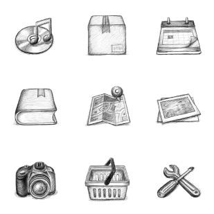 Handy BW icon sets preview