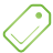 green, basic, tag icon