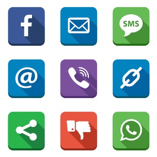 Social Buttons icon sets preview