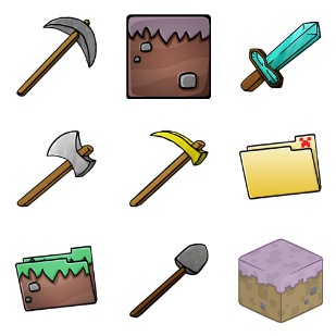 Minecraft icon sets preview