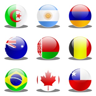 Flags icon sets preview