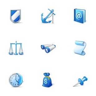 Blue icon sets preview