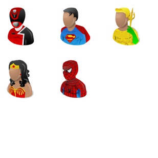 Super Heroes icon sets preview