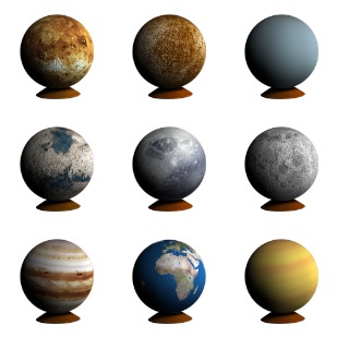 Planets icon sets preview