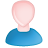 person, male, profile, man, bald, human, people, account, white, blue, user, member icon