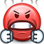 angry, smiley, mad, emot, smiley face, boiled, red face icon