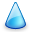 blue, cone icon