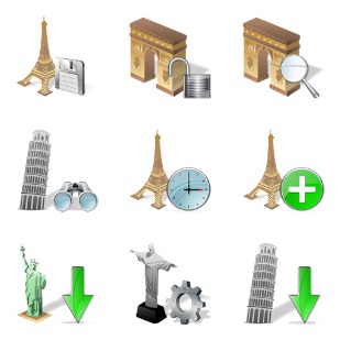 World Places icon sets preview