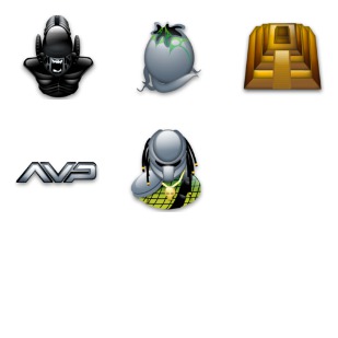 Alien vs. Predator icon sets preview
