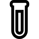 Test tube with liquid outline icon