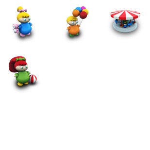 Kids with Toys icon sets preview