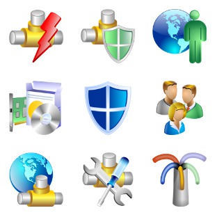 Network icon sets preview