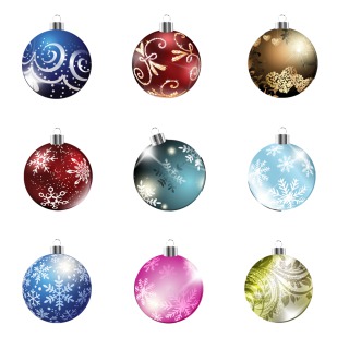 Colorful Baubles icon sets preview