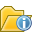 folder, open, information icon