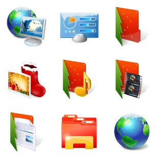 Christmas Folder icon sets preview