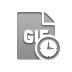 file, clock, format, gif icon