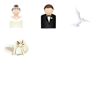 Wedding icon sets preview