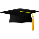 Graduate academic cap icon