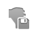 hand, diskette, thumbsdown icon