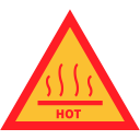 warning, sign, hot, attention icon
