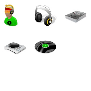Dj icon sets preview