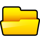 open, generic, folder, yellow icon