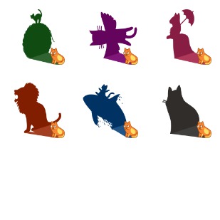 Cat Shadows icon sets preview