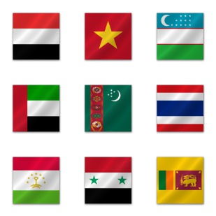 Asian Flags icon sets preview
