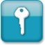 key, bluestyle icon
