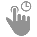 hold, finger, one, tap icon