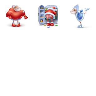 Santas icon sets preview