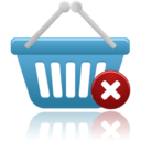 shopping basket remove icon