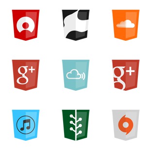 odern Web Social Icons icon sets preview