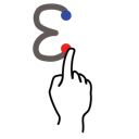 gestureworks, e, letter, stroke, uppercase icon