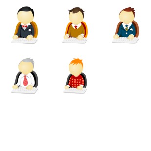 Office Men icon sets preview