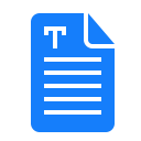 text, document icon