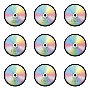 Compact Discs icon sets preview