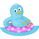 twitter, bird, pool icon