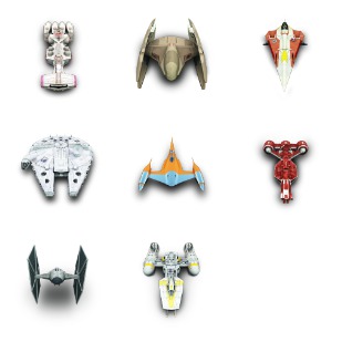 Star Wars Vehicles icon sets preview