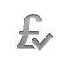 currency, sign, checkmark, pound icon