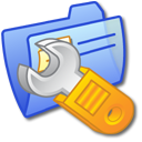Folder Blue Settings icon