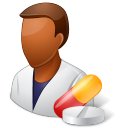 Medical Pharmacist Male Dark icon